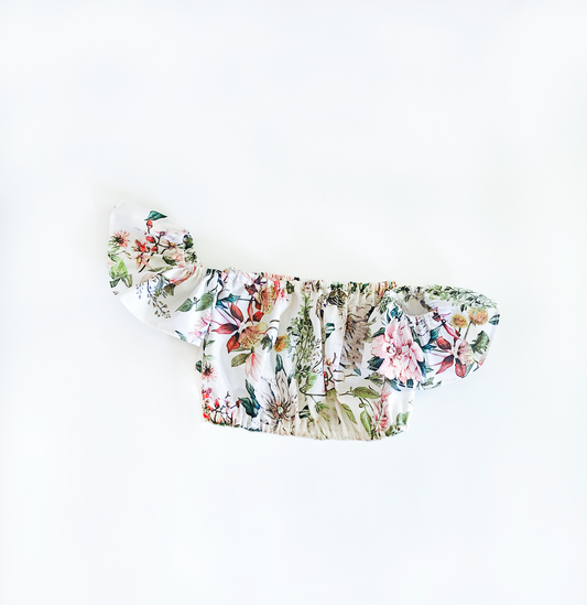 Floral White Off Shoulder Top