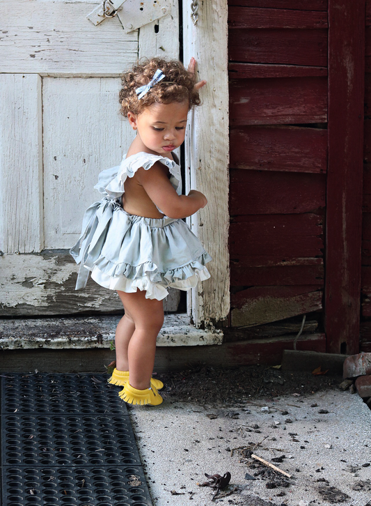 Whimsical baby girl Pinafore Dress