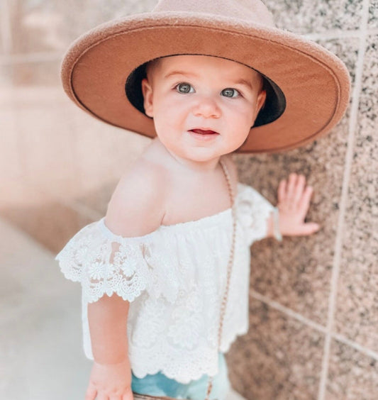 White Lace Off Shoulder Top