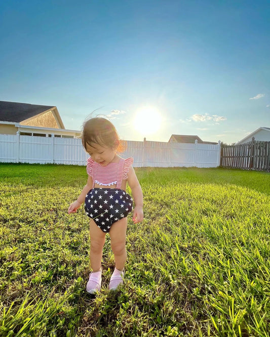 Flag Girl Romper
